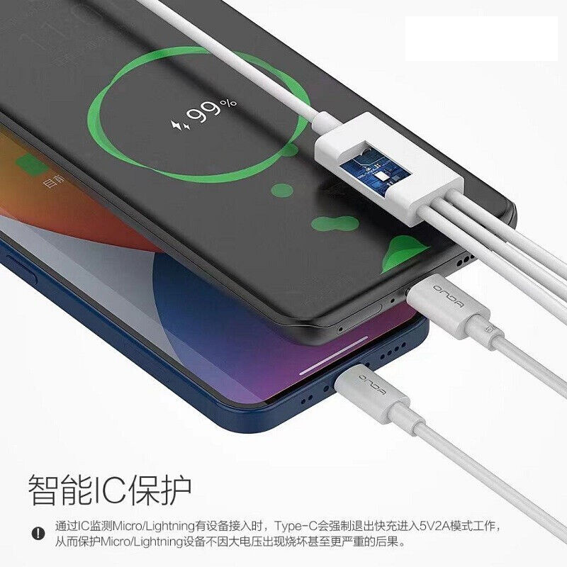 100W 三合一全兼容快充数据线